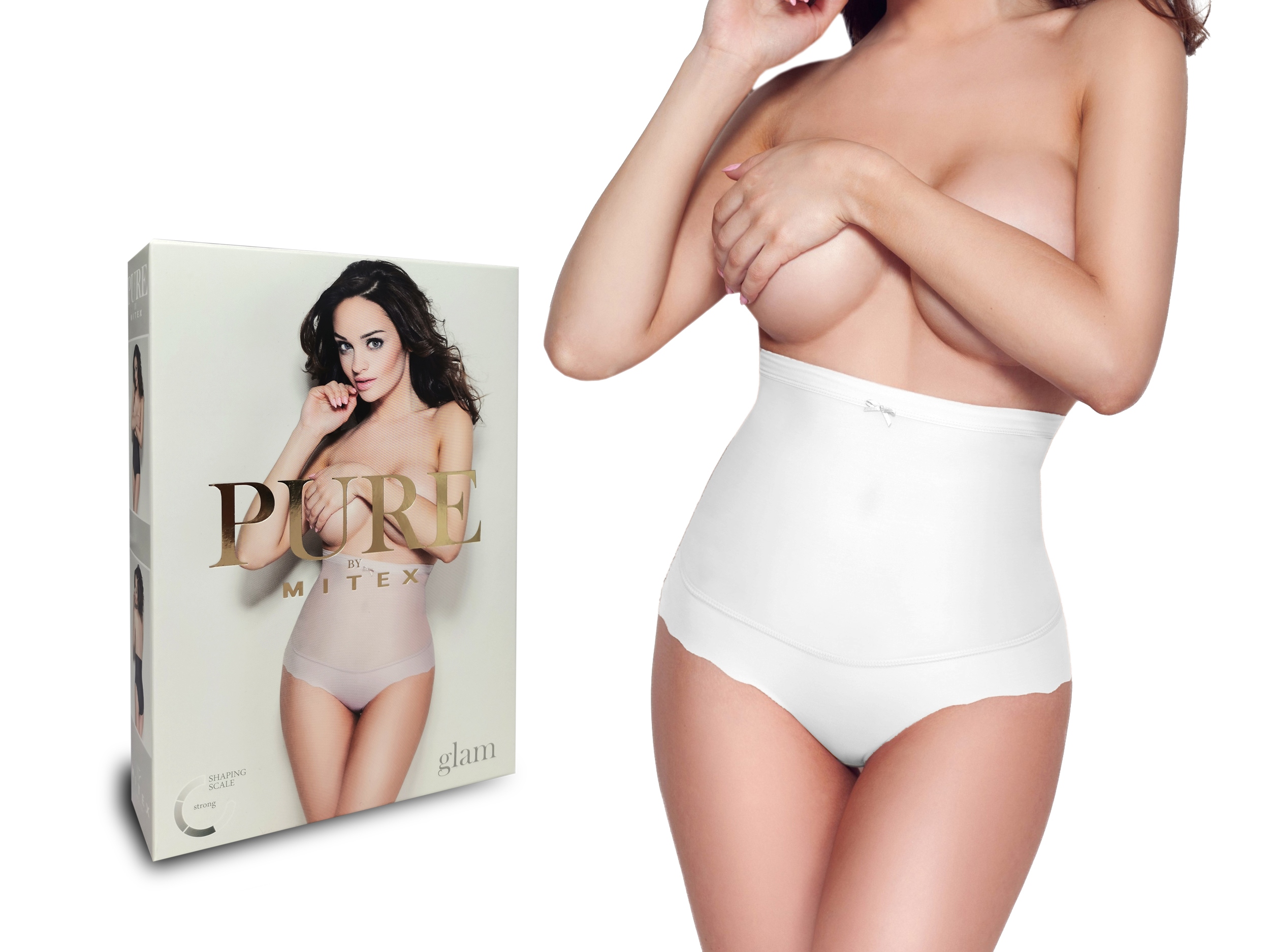 

figi wyszczuplające Mitex Pure Glam białe, XXL