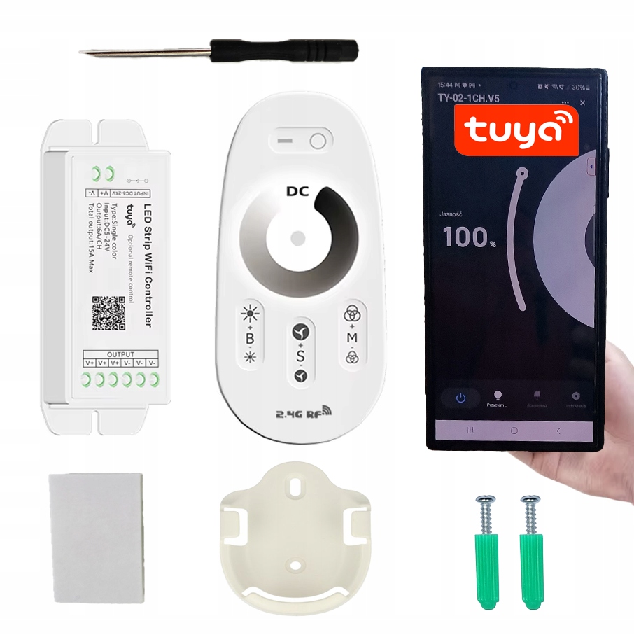 Dotykový ovladač Mono s dálkovým ovládáním Tuya Smart R-KZQ-15