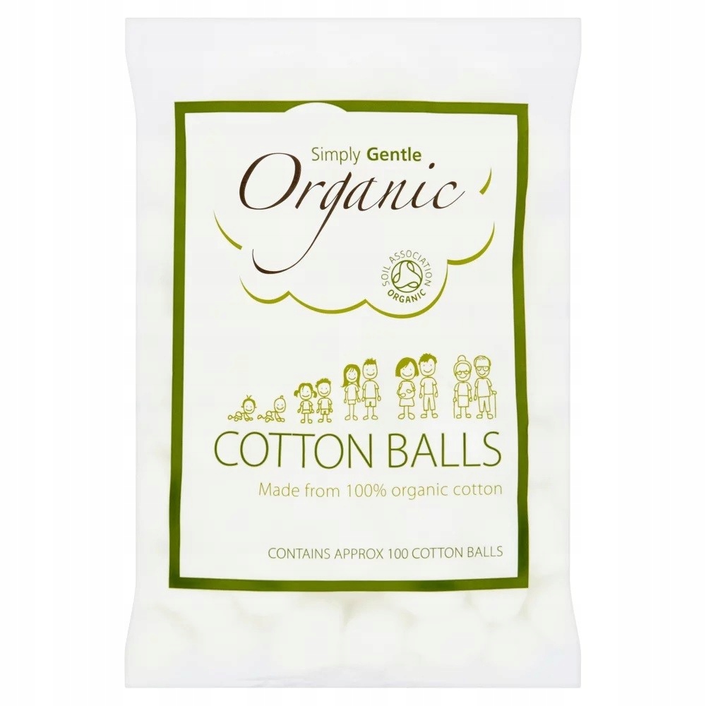 

Simply Gentle Organiczne Waciki w Kulkach 100 szt.