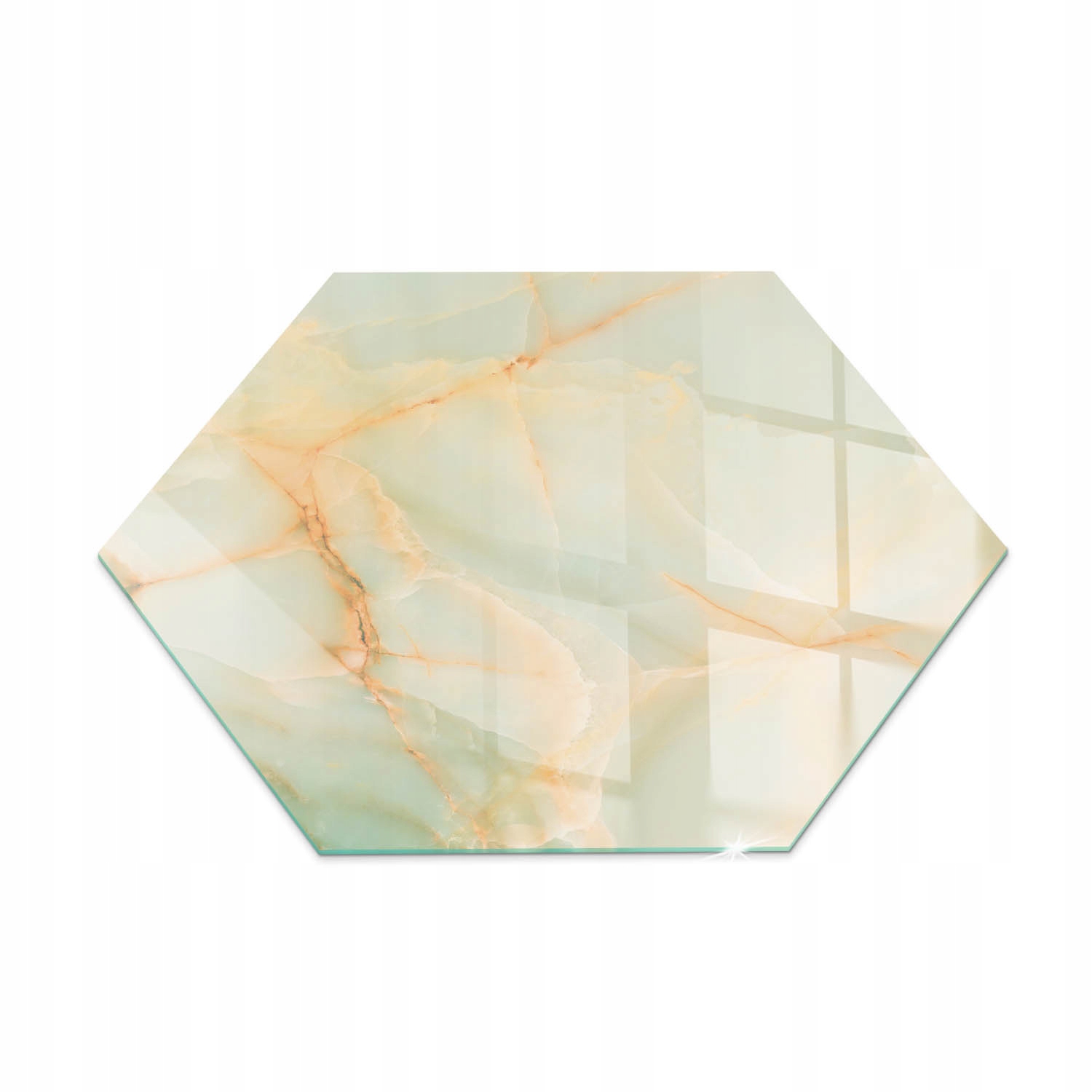 Skleněná ochranná podlaha pod Kamna Abstraktní vzor mramoru Hexagon 40 cm