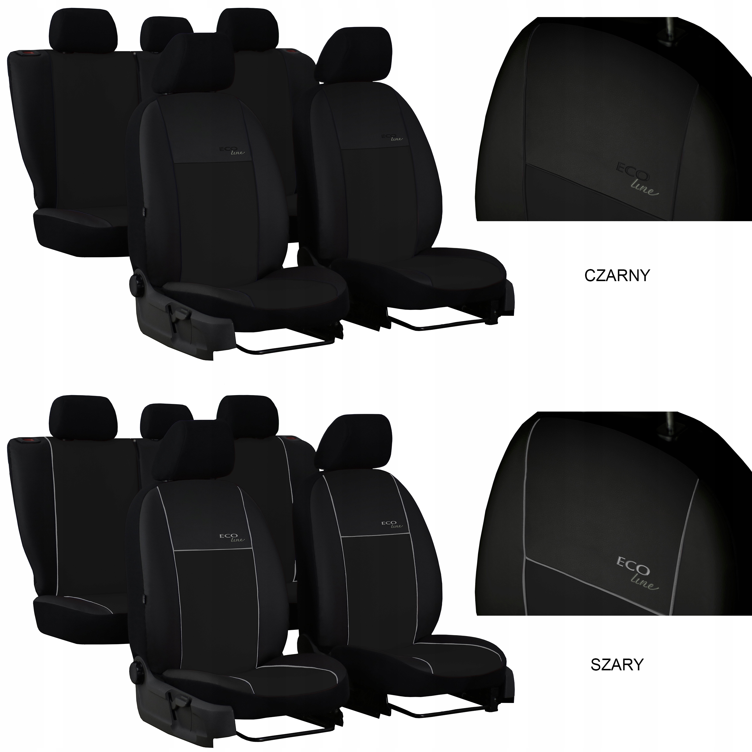 POKROWCE MIAROWE SKÓRZANE SAMOCHODOWE KOMPLET NA SIEDZENIA Infiniti QX70 Model Eco Line