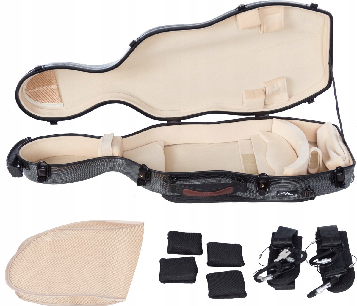 Futerał altówkowy altówka UltraLight 38-43 M-case Czarny Point - Kremowy Rozmiar 4/4