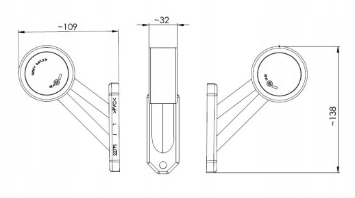 LAMPA OBRYSOWA LED OBRYSÓWKA PRZYCZEPA NACZEPA Źródło światła LED