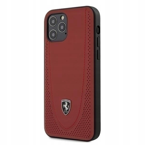 Etui Ferrari Off Track Perforated na iPhone 12 iPhone 12 Pro czerwone