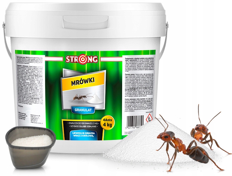 Silny Proszek Na Mrówki Trutka Na Mrówki W Granulcie Do Ogrodu Strong 4 Kg