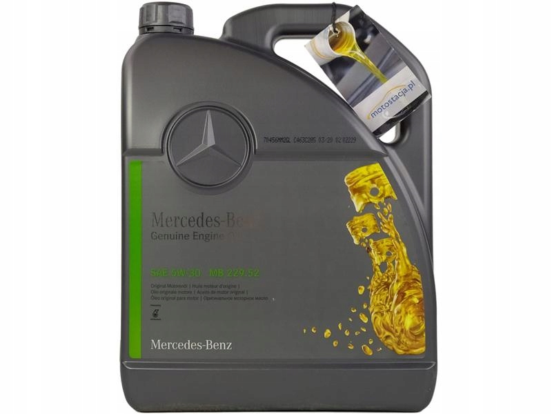

Oe Mercedes Syntetyczny 5W30 Mb 229.52 5L