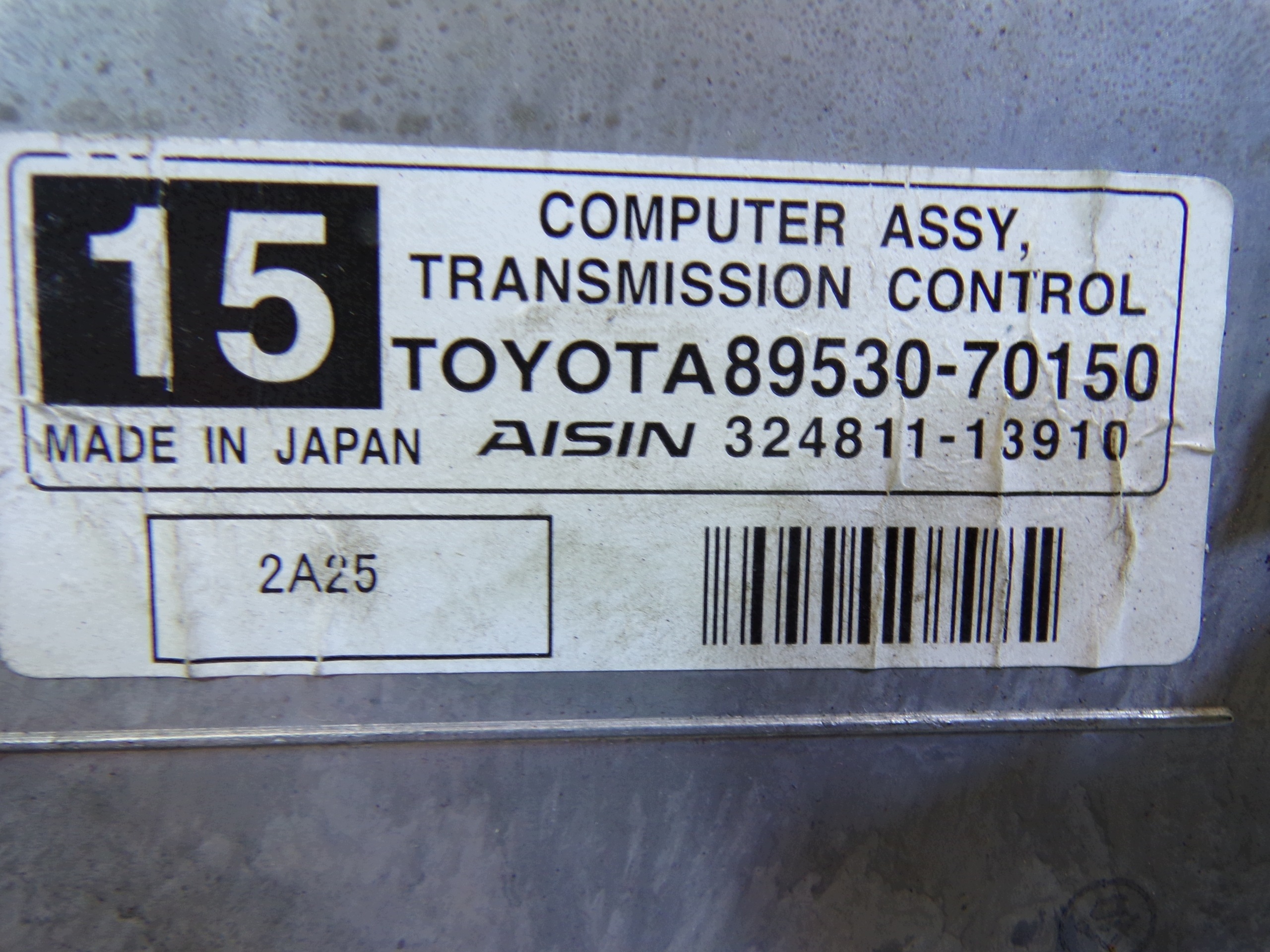 unité de commande électronique uce boîte de vitesses engrenage TOYOTA AYGO 89530-70150