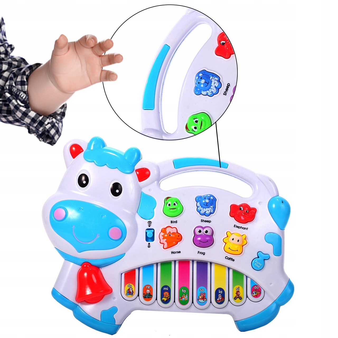 ORGANKI PIANINKO ZWIERZĄTKA KRÓWKA DLA DZIECI EDUKACYJNE INTERAKTYWNE Marka MalPlay