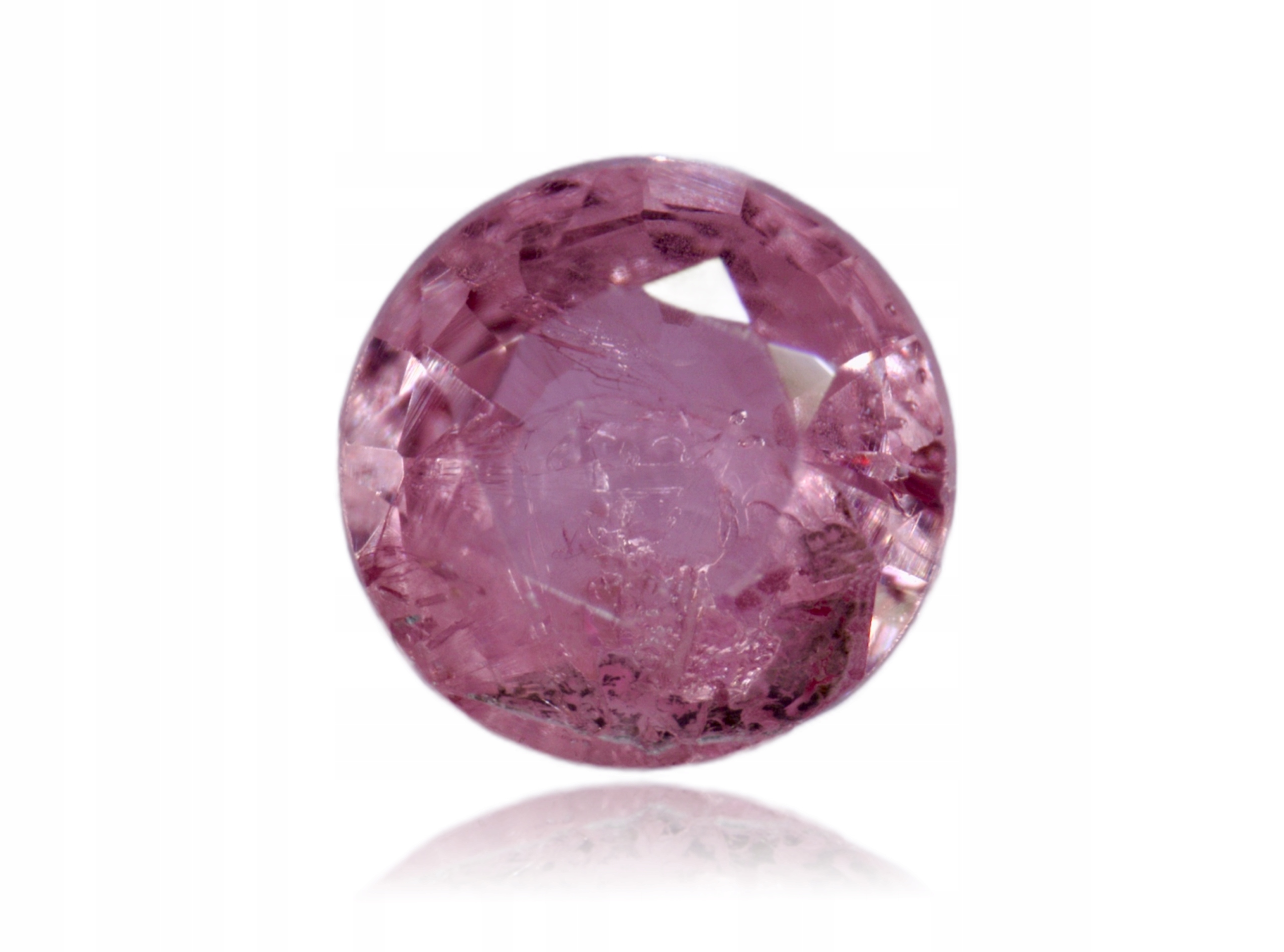 Safír 0.14ct Růžový Kulatý eCertifikát Wbd