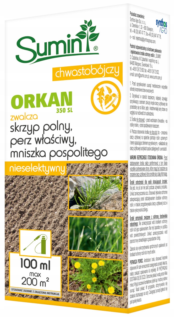 

Sumin Orkan 350 Sl chwastobójczy na skrzyp 100 ml
