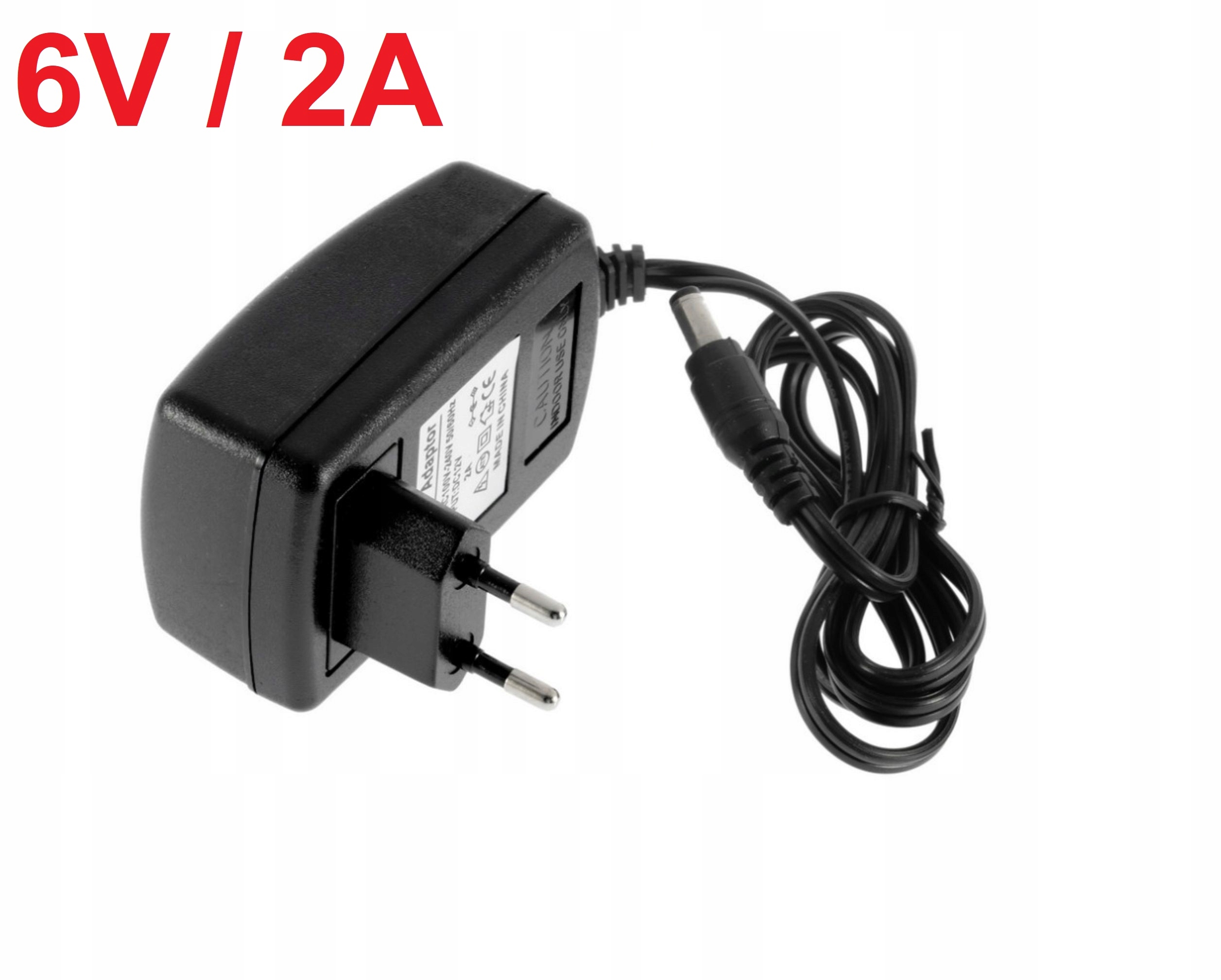 

Zasilacz wtyczkowy sieciowy 6V 2A 12W 2,1/5,5