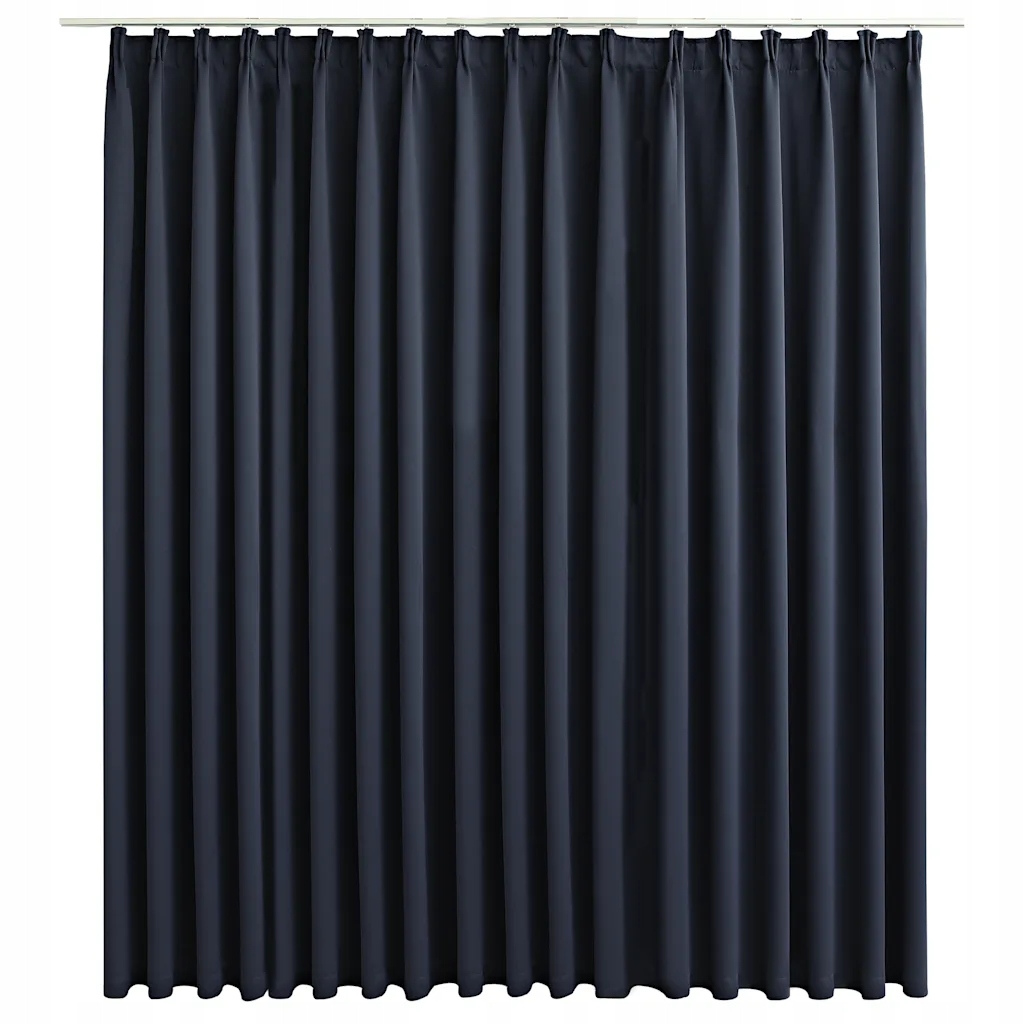 Zatemňovací závěs antracitový 290 x 245 cm, kovové háčky, polyester
