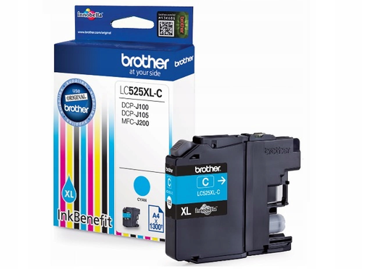 

Tusz Brother LC525XLC Cyan DCPJ100YJ1 1300 stron