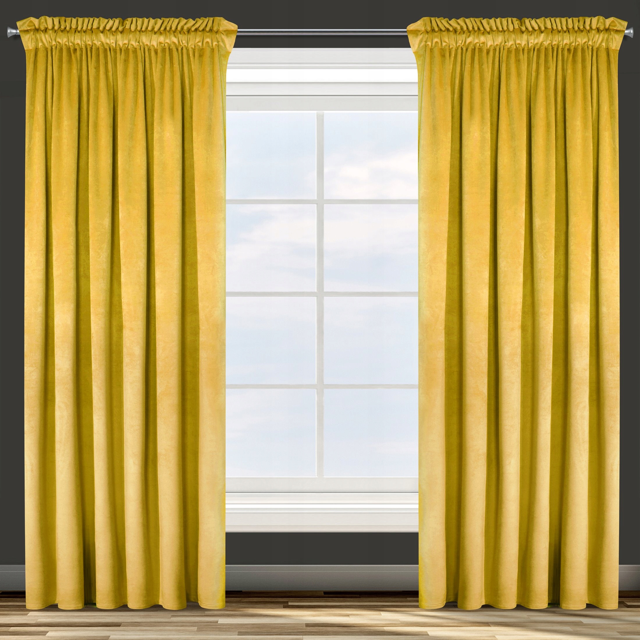 ZASŁONY GOTOWE 135X270 WELUR VELVETOWA MUSZTARDA Kod producenta 1173864