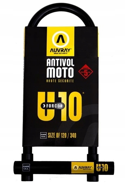 Zapínanie U-lock Auvray U-force 10 120 X 340 MM 18 MM Kolík Ako Darček