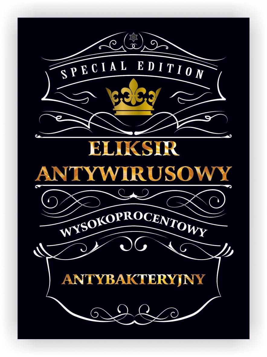 

10x Etykiety na butelki Eliksir Antywirusowy