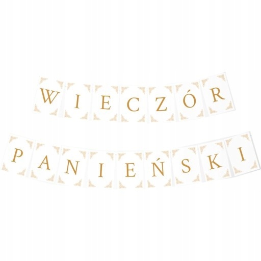 

Baner Wieczór Panieński Biało-Złoty Duży Format