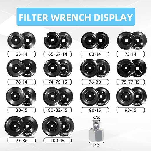Narzędzi Do Filtrów Olejowych CCLIFE 15 Elementów Uniwersalnych EAN (GTIN) 5906708881130