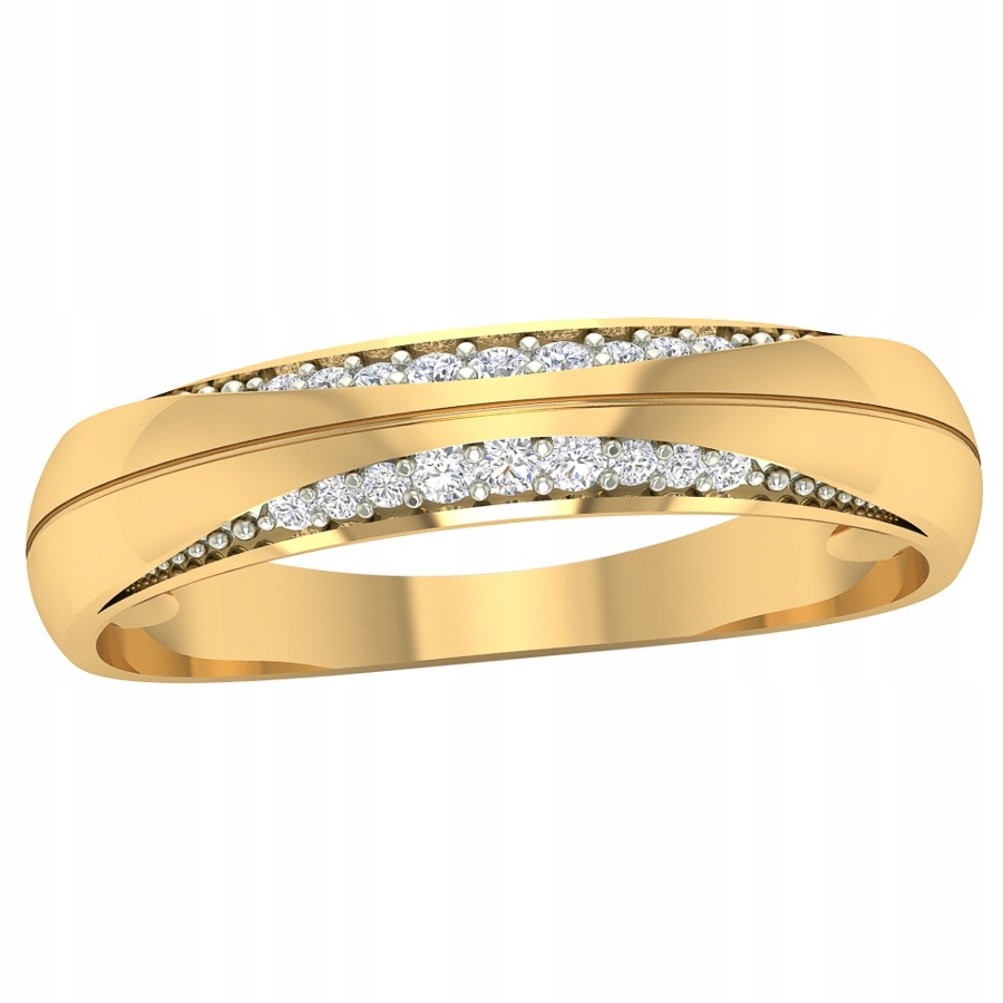 Zlatý Prstýnek Moderní Zirkony Zlato 585