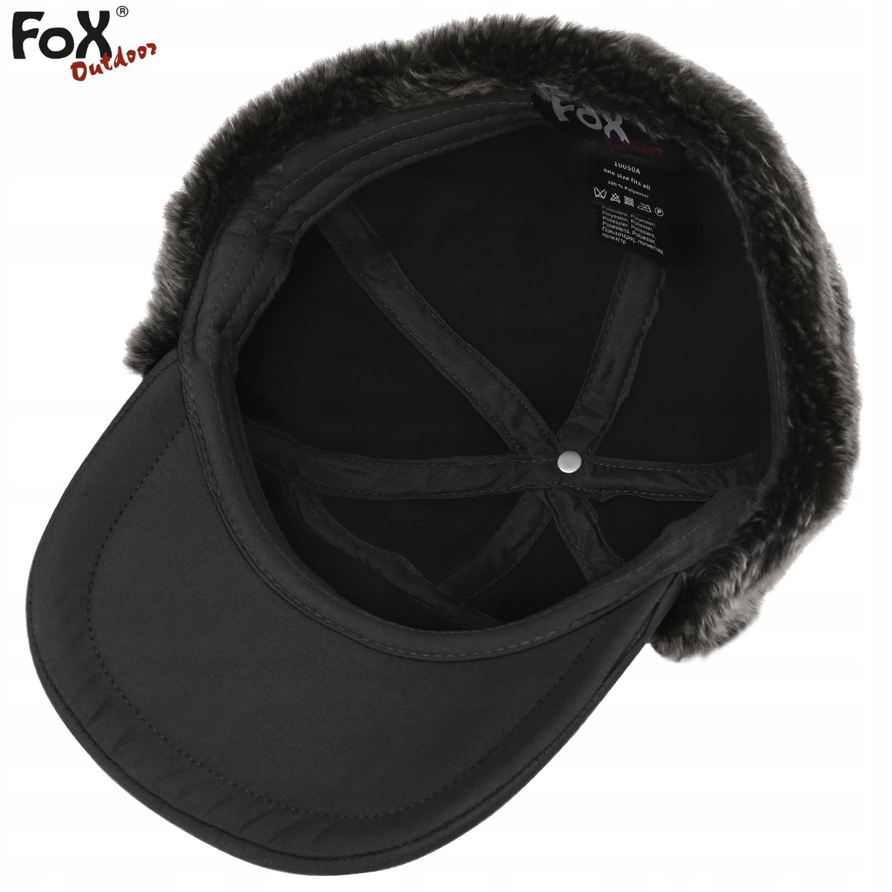 CZAPKA USZATKA ZIMOWA MĘSKA FOX USZANKA CZARNA Płeć mężczyzna