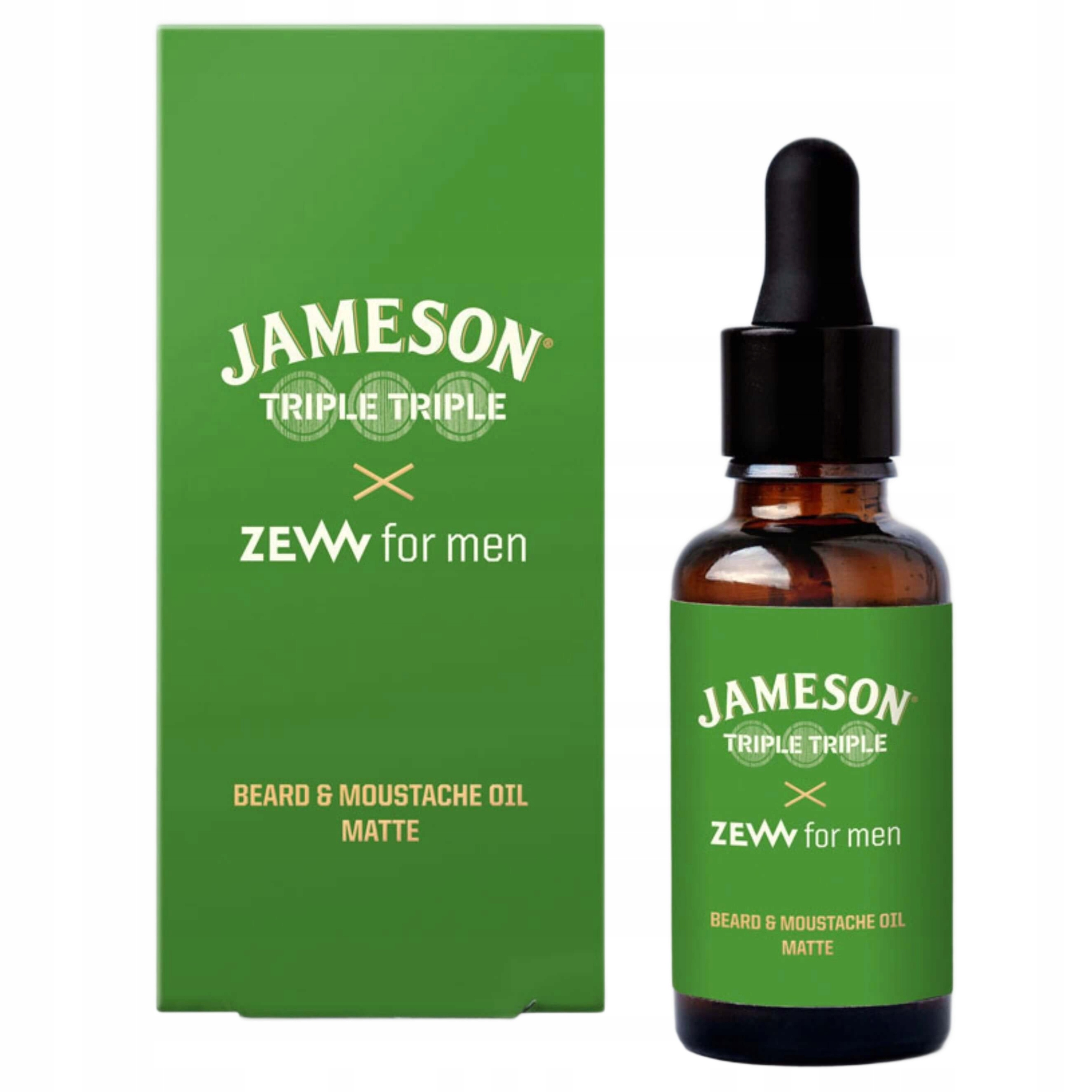 Matný olej na vousy Zew for Men x Jameson Triple Triple 30 ml