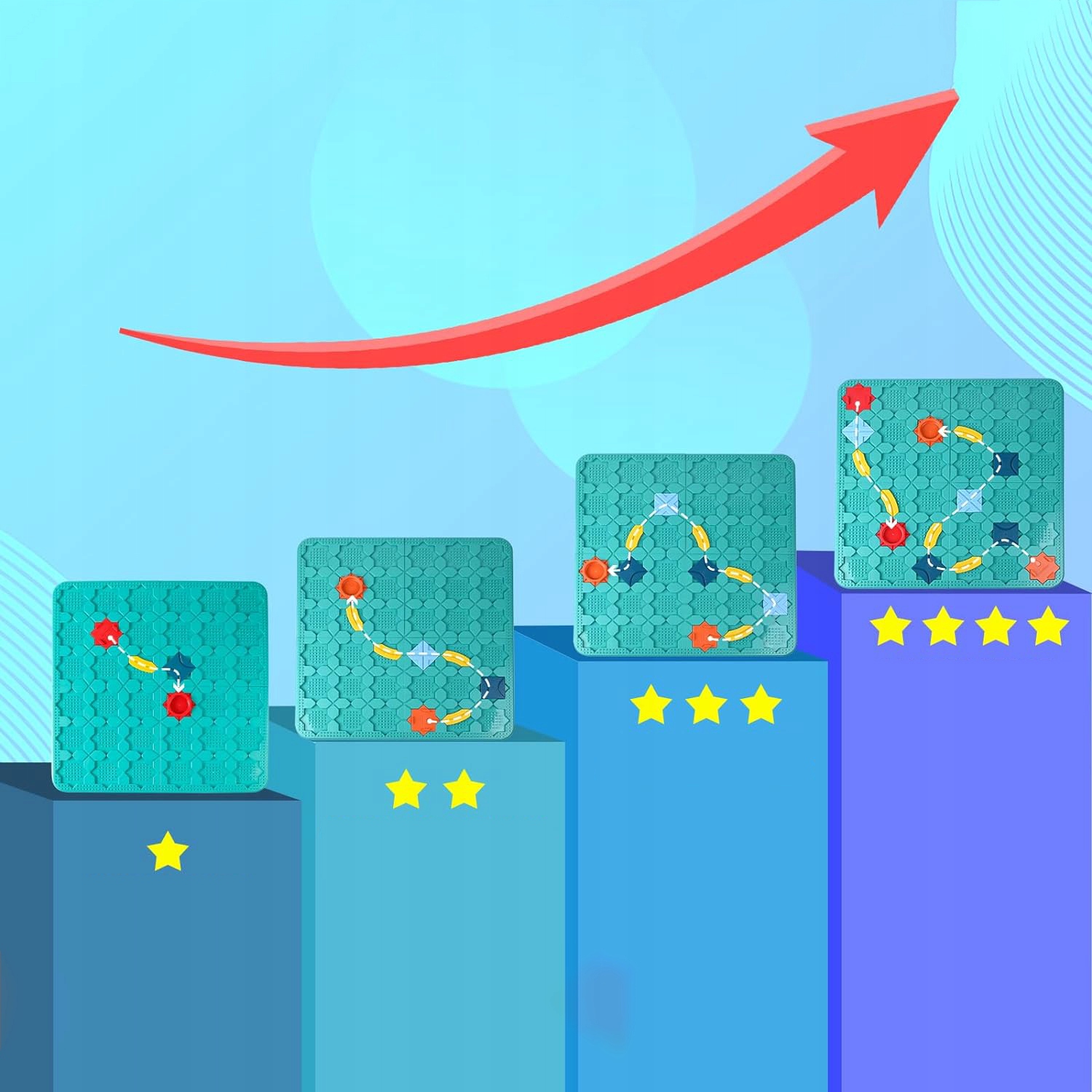 LOGICZNA GRA DROGOWA DLA DZIECI, BUDOWANIE TORÓW LABIRYNT SAMOCHODOWY EAN (GTIN) 0889997513010