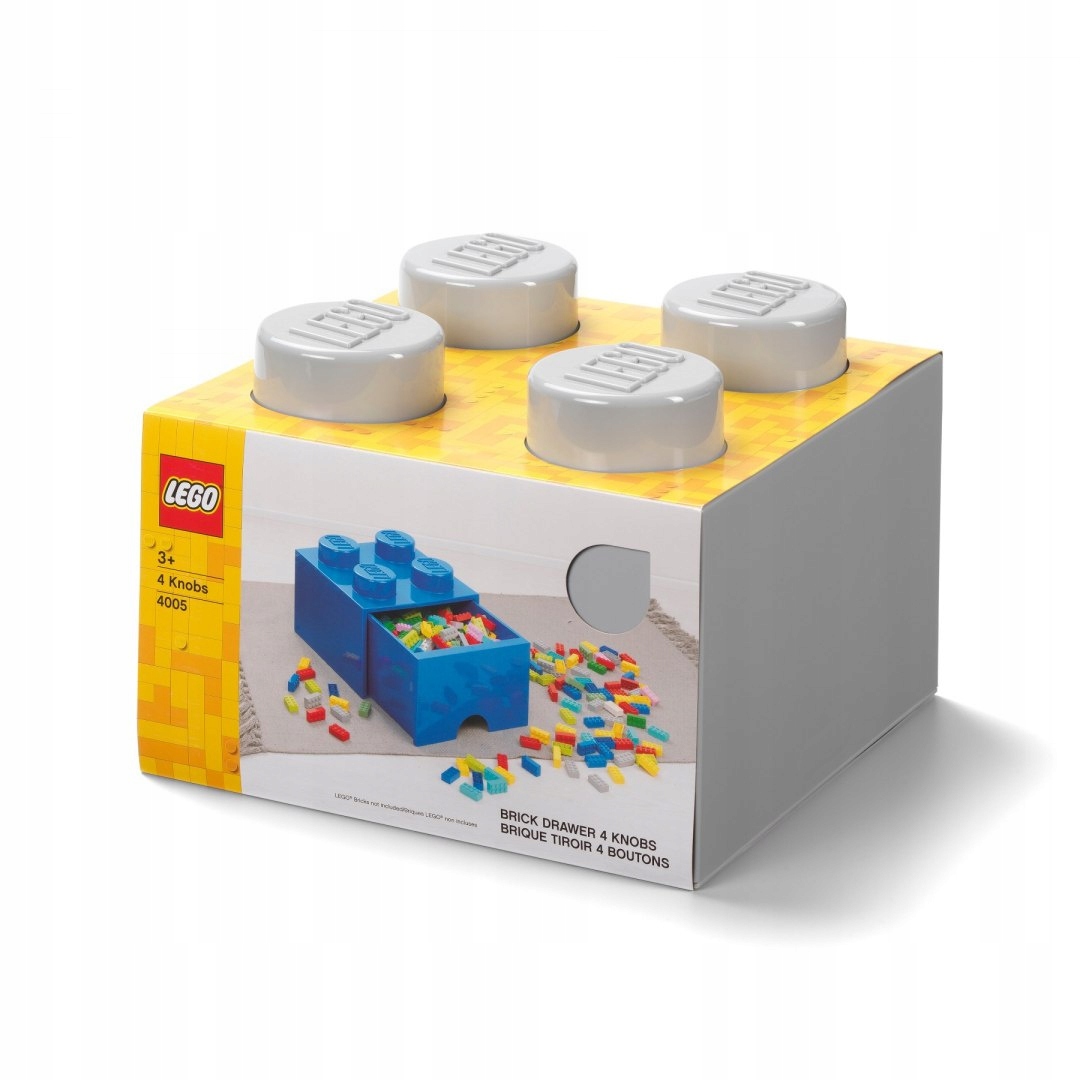Lego plastová nádoba Šuplík Tvar kostky Lego Šedá 25x25x18 cm