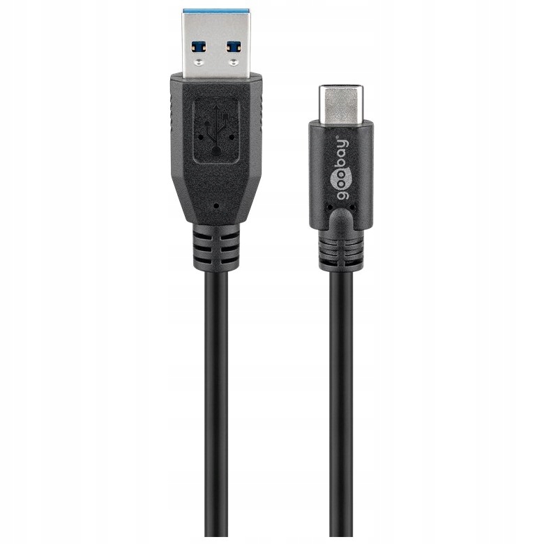 Kabel Usb-c do Usb-a 1m Goobay czarny Usb 3.0 SuperSpeed 5 Gbit/s 15 W