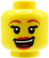 

Lego głowa główka figurki damska, uśmiech