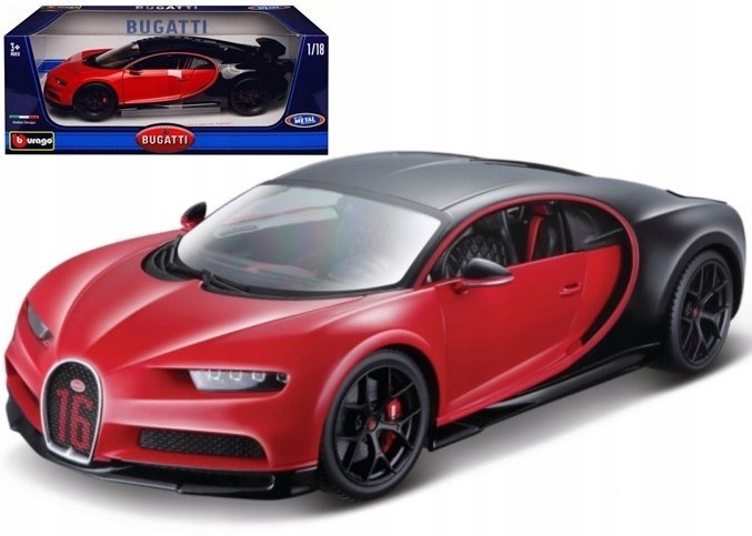 Bugatti Chiron Sport 1:18 red model BBurago 11044