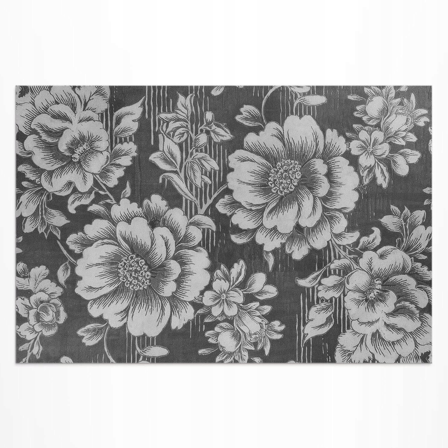 Vinylový Koberec s dekorativním potiskem, jemné květinové akcenty, 80 x 120 cm