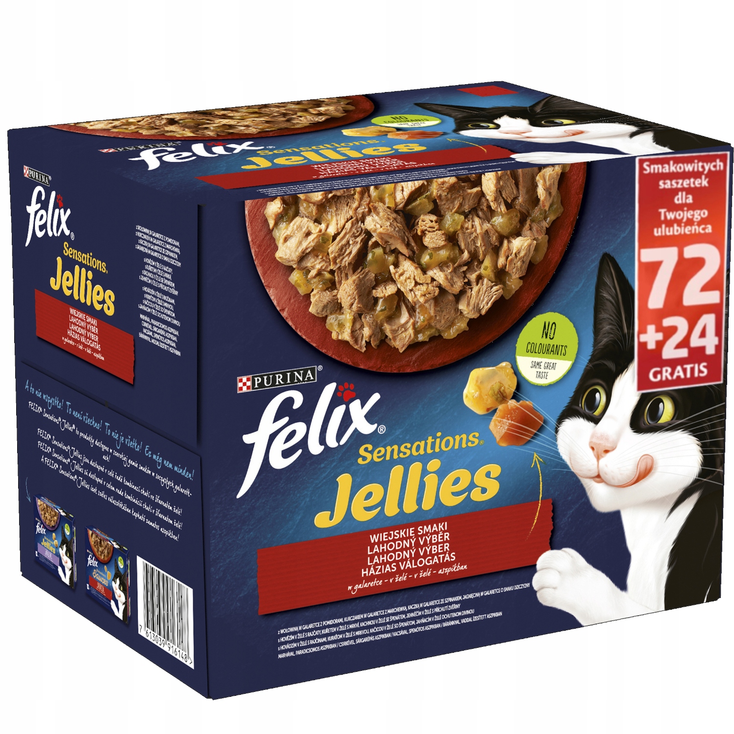 Felix Sensations Jellies Wiejskie Smaki w Galaretce Saszetki 96x85g