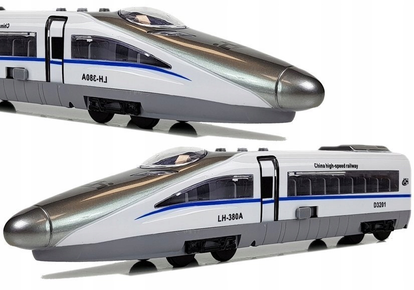 

Pociąg Pendolino z Naciągiem Biały z Dźwiękiem i Ś