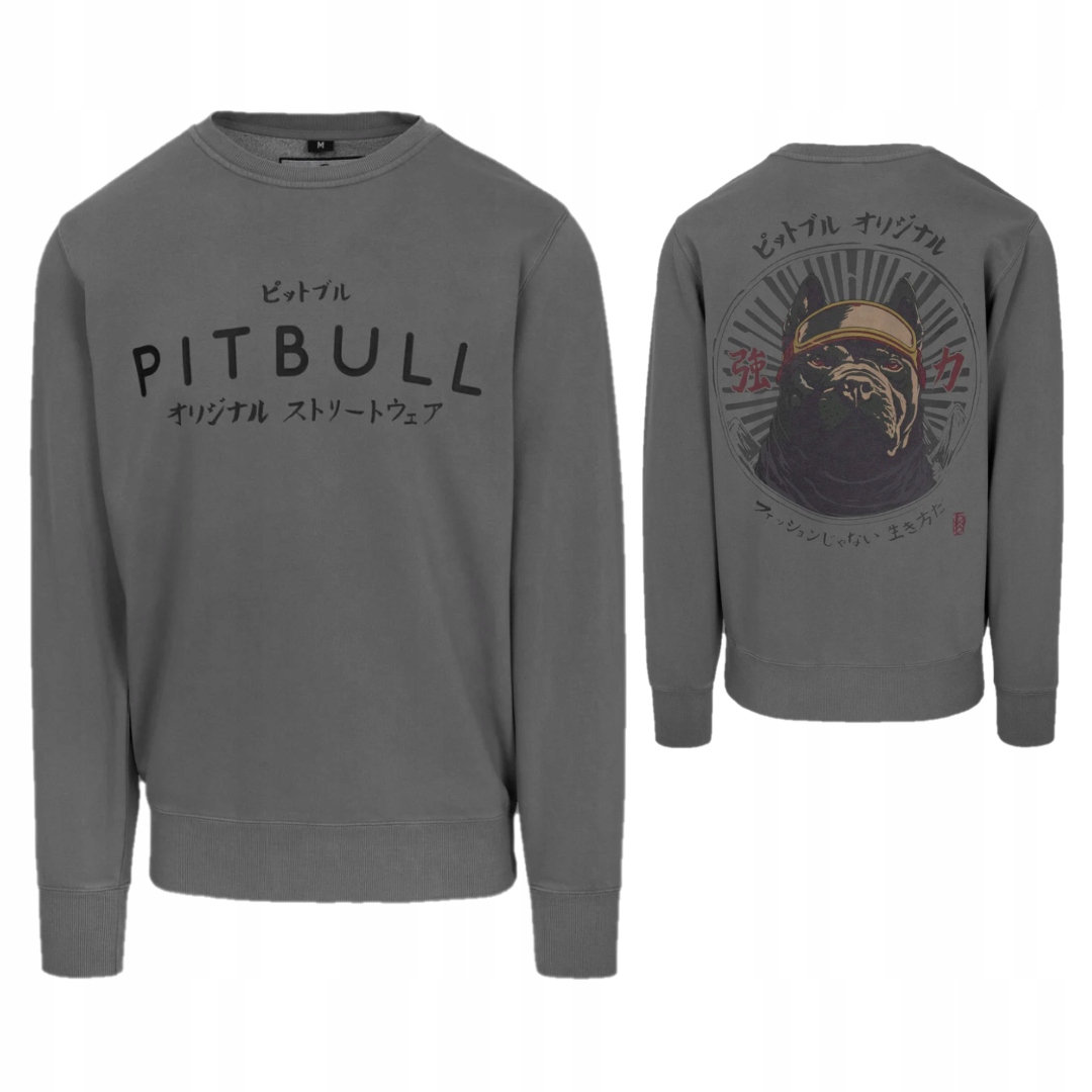 Pitbull West Coast Pánské Crewneck Mikina Washed Mt Fuji Šedá XXL