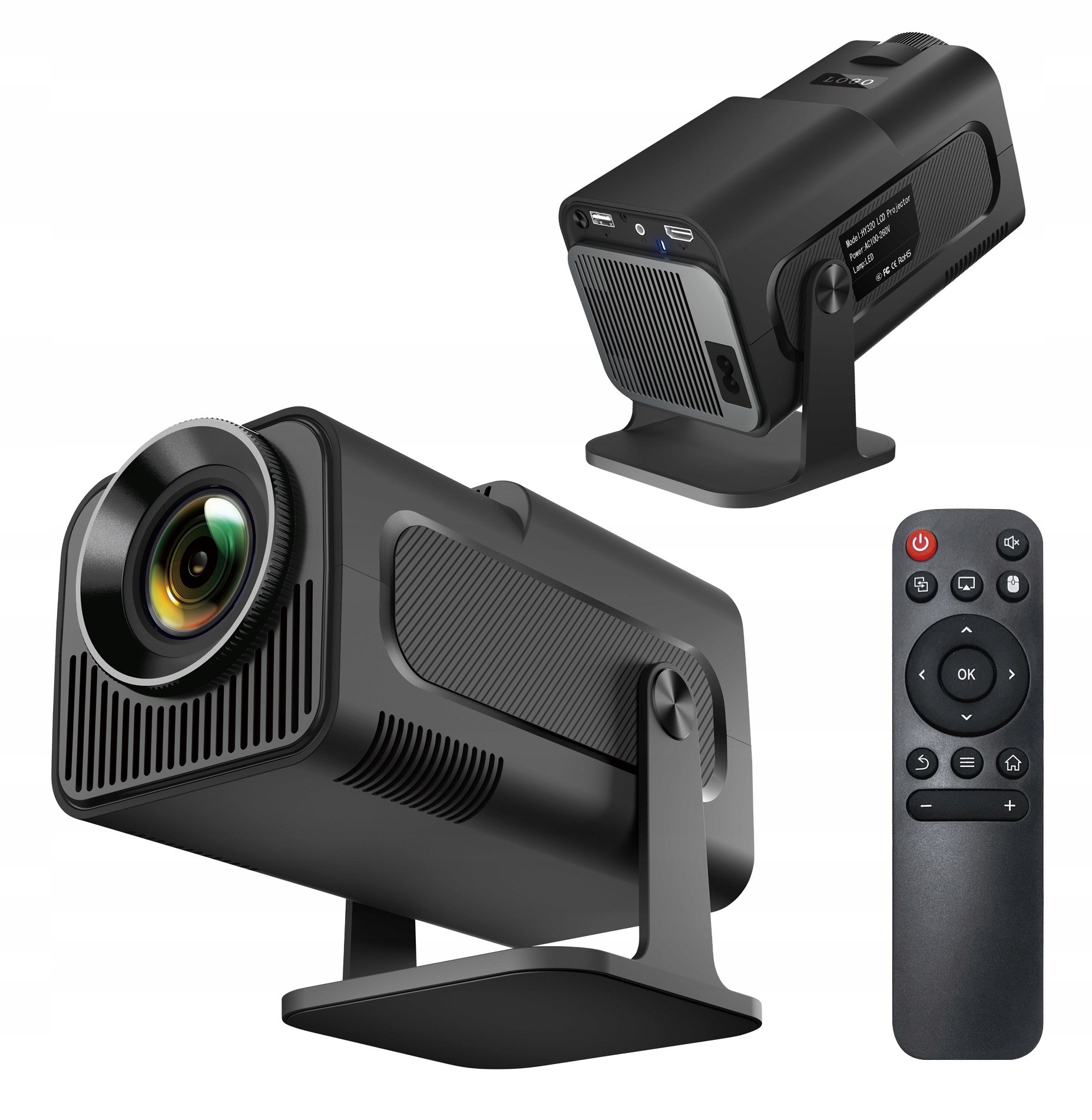 PROJEKTOR RZUTNIK 4K ANDROID LED WIFI MINI PRZENOŚNY FULL HD HY320 PREZENT EAN (GTIN) 4059686045016