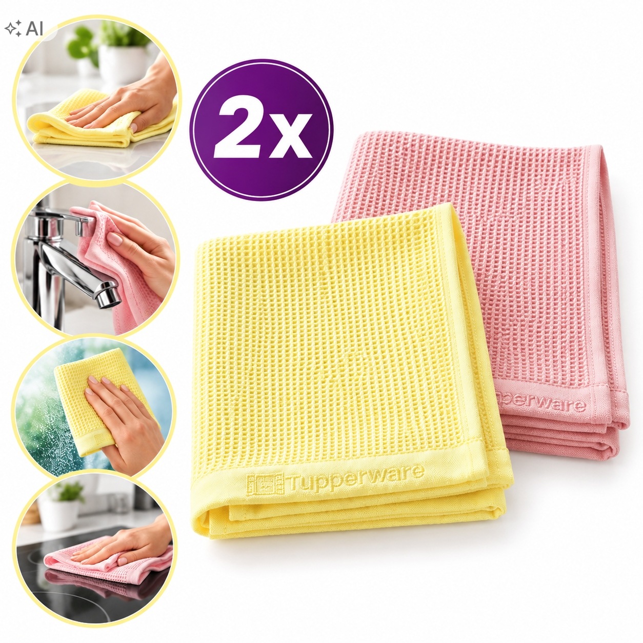 Tupperware Hadřík na okna Zrcadla Mikrovlákno 40x40 1 ks