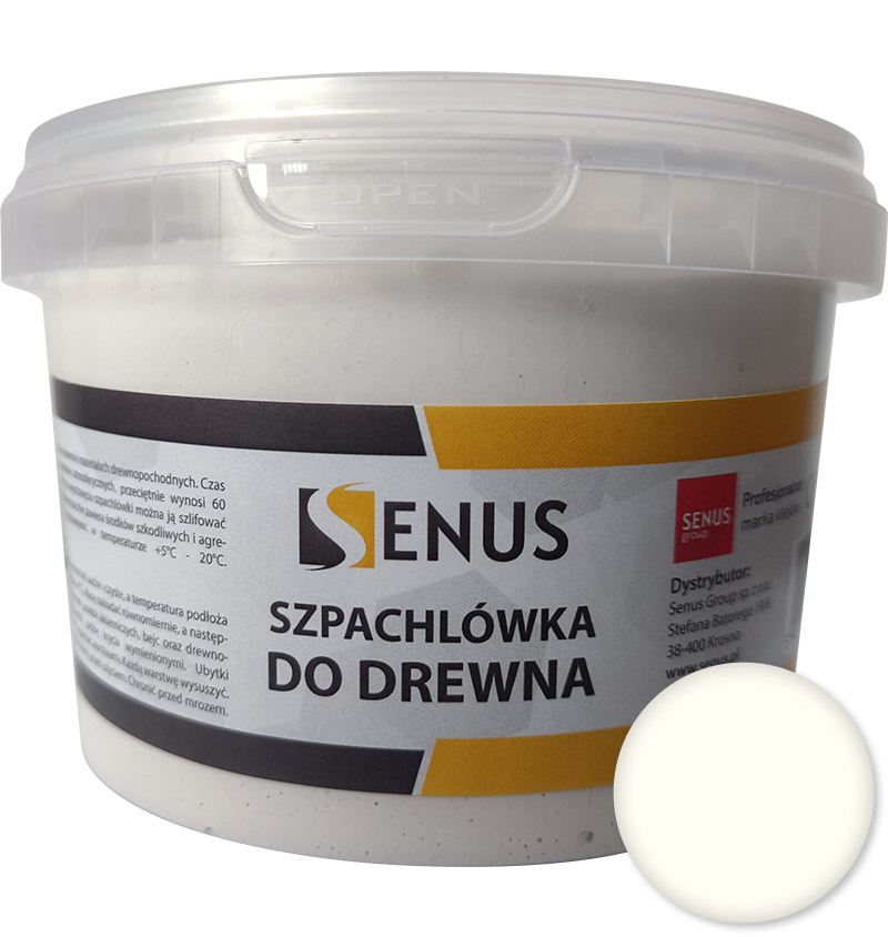 

Szpachlówka do drewna Senus 1kg Biała