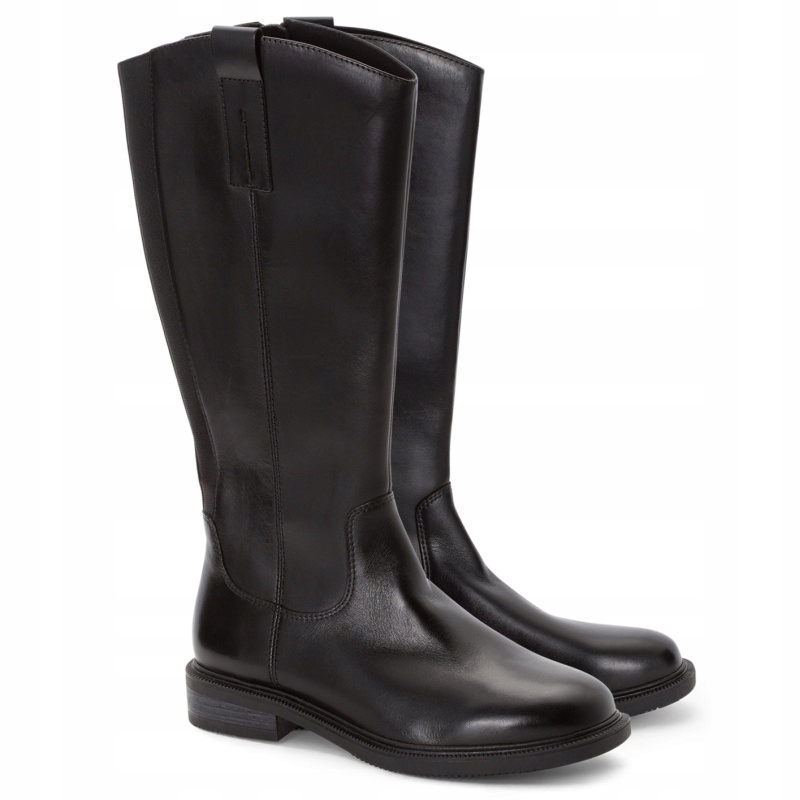 Dámské kozačky Marco Tozzi 2-25514-45 001 Black černé, Kůže VEL..39