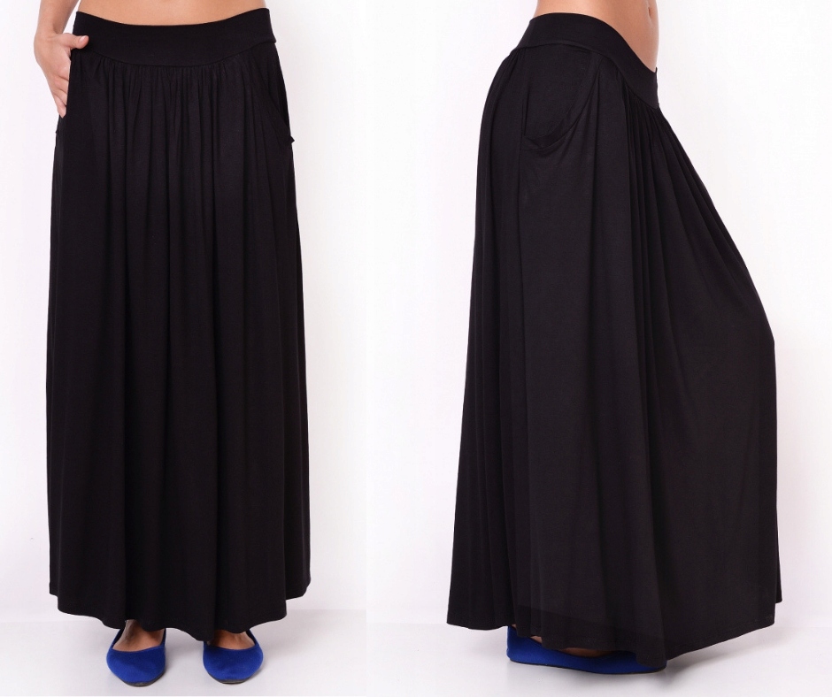

Rozkloszowana długa spódnica maxi 2XL/3XL