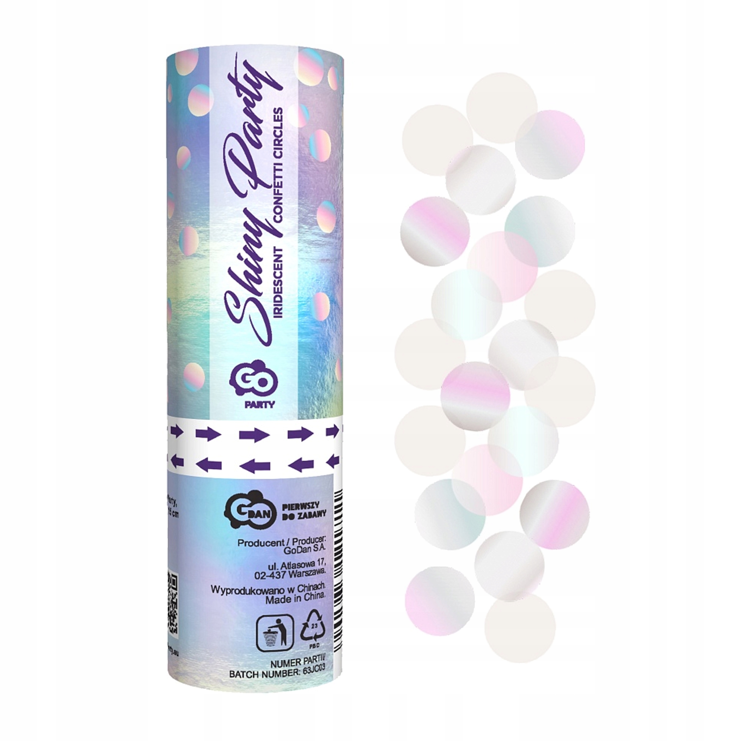 

Konfetti Pneumatyczne Shiny Party 15cm Godan