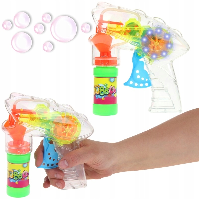 

Pistolet do Baniek Mydlanych Światło Płyn Bubble