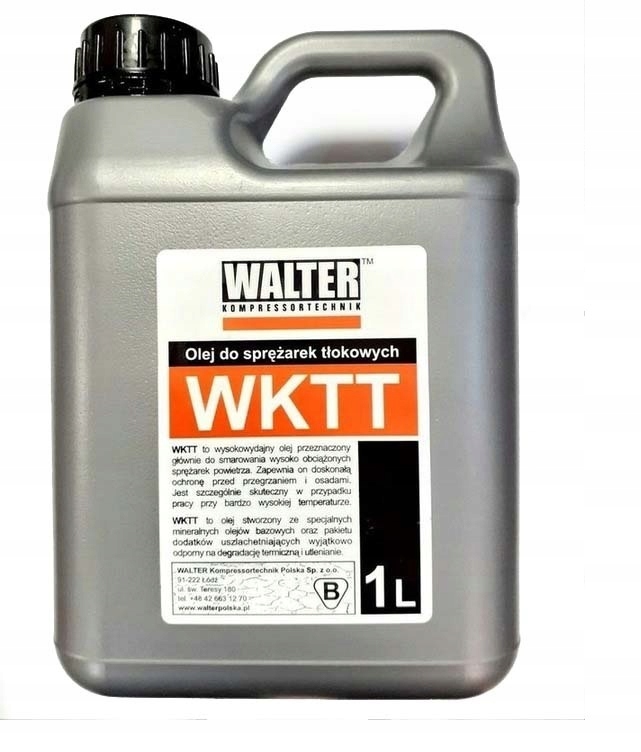 OLEJ WALTER WKTT DO KOMPESORÓW TŁOKOWYCH -1L