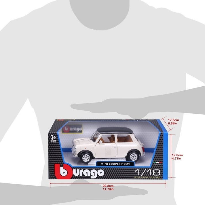 Mini Cooper 1969 1:18 model Bburago 18-12036 Bohater brak