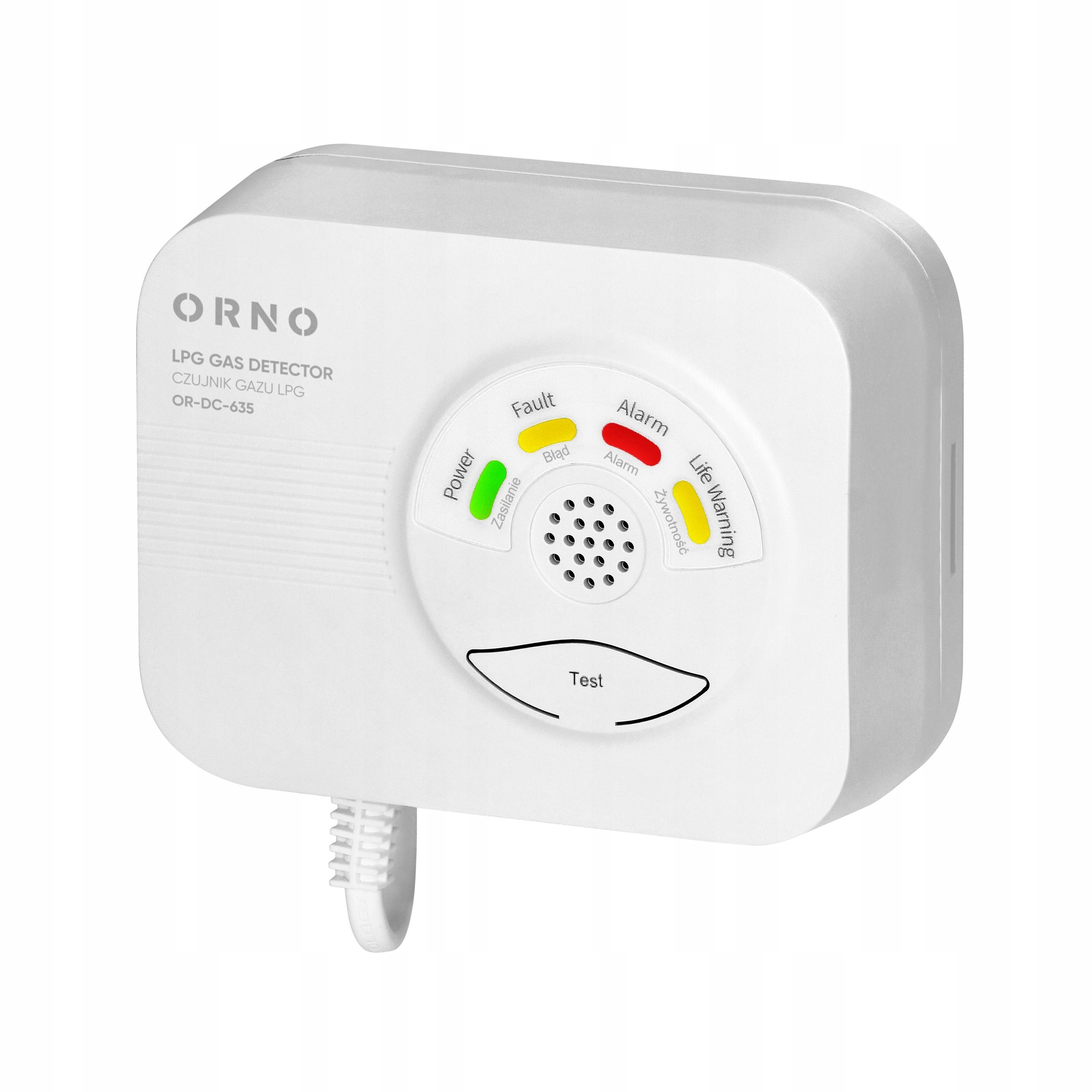 Detektor plynu Lpg Orno OR-DC-635 230 V Ac, hlasitý alarm, signalizace svícení