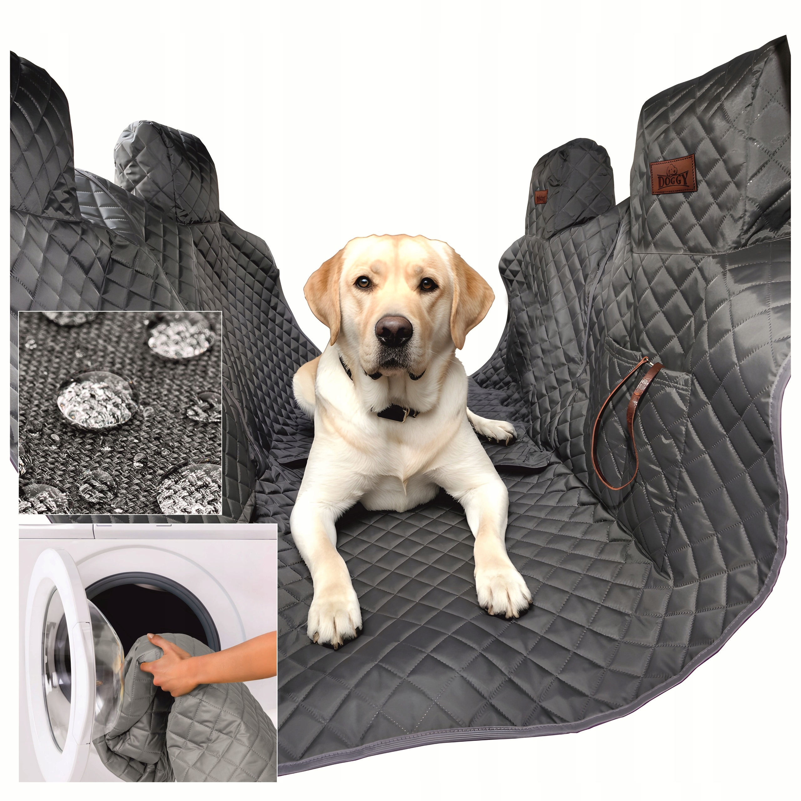 Potah na sedadlo do auta pro psa 160 cm verze se suchým zipem