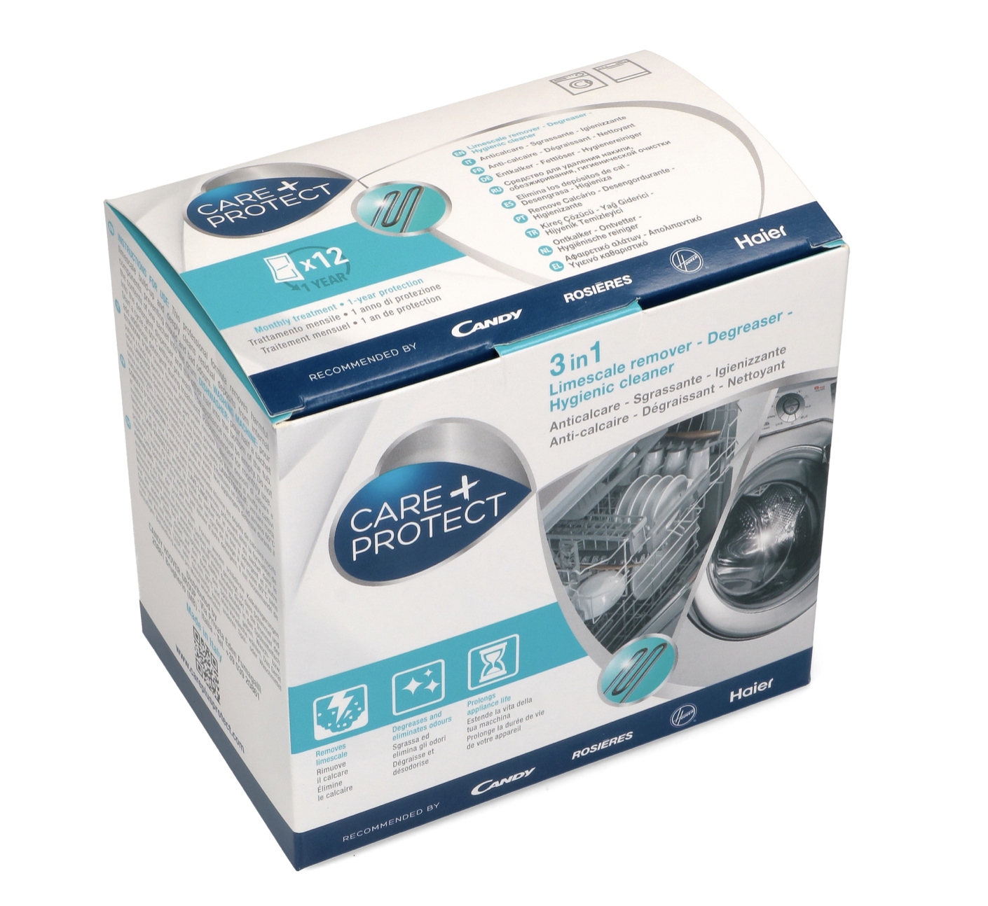 Levně Odvápňovač v prášku pro pračky Candy Hoover Haier 12 sáčků účinný