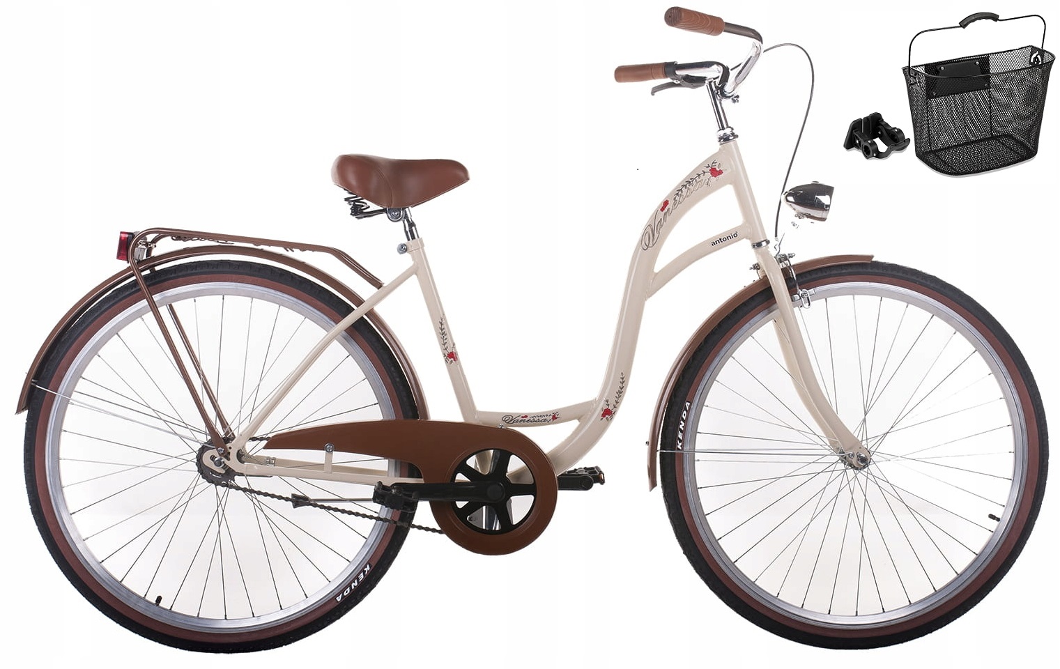 Rower Damski Damka Retro Miejski Vanessa 28 Koszyk