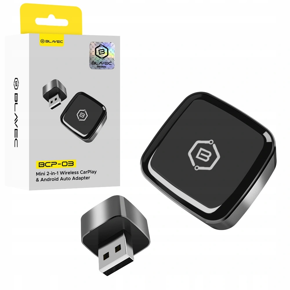 Adaptér Modul Carplay Android Auto Bezdrátový Wifi Bluetooth Mini 2V1