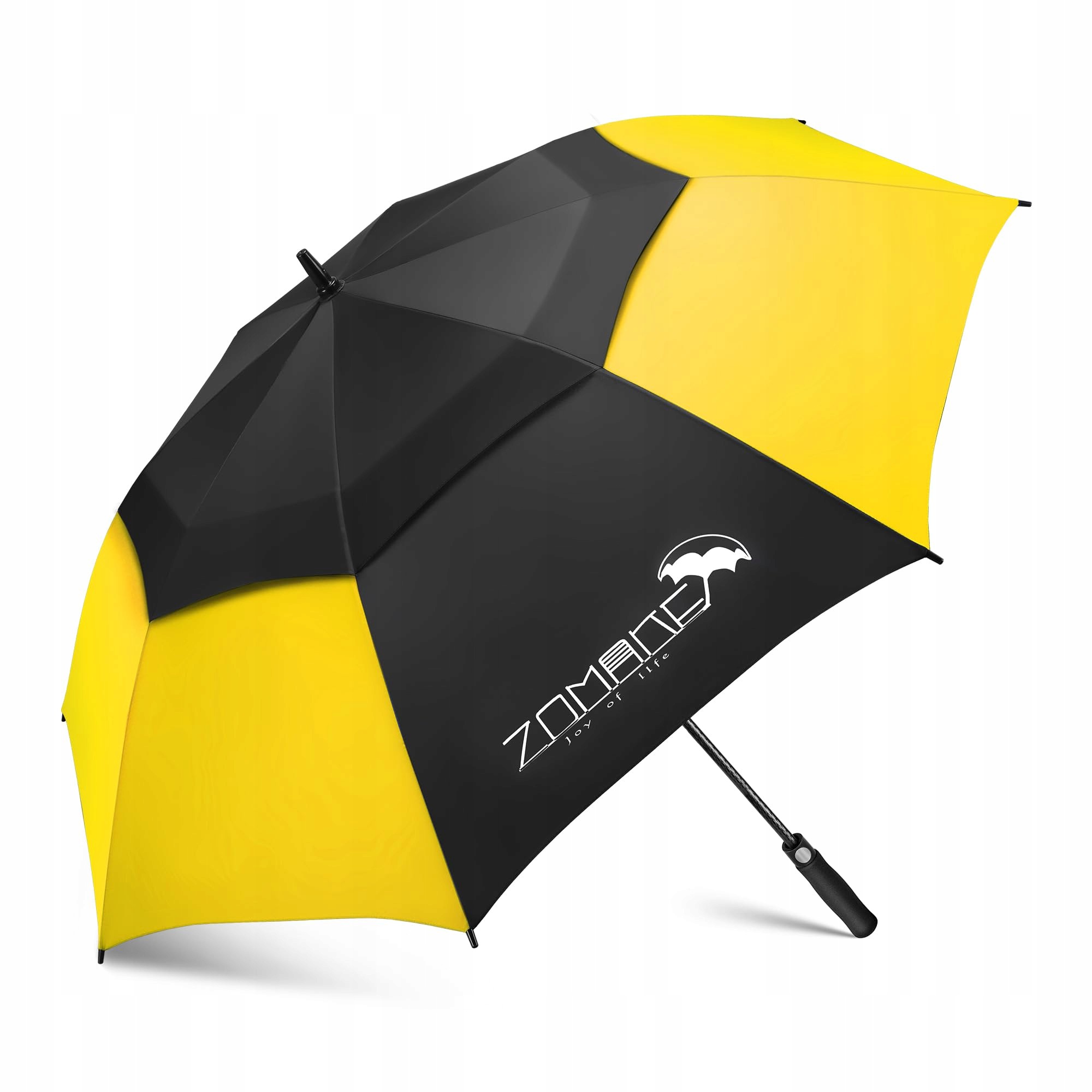 Parasol golfowy automatyczny wiatroodporny 136 cm czarny