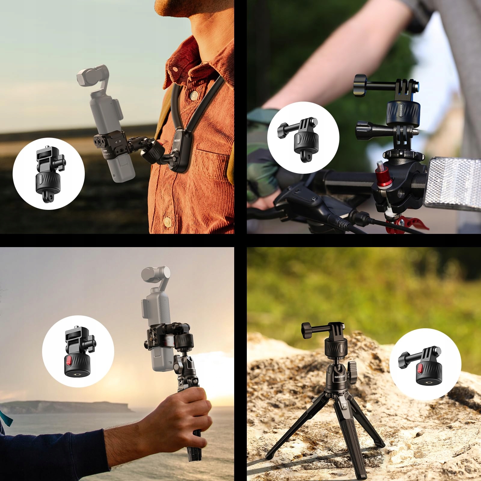 Uchwyt Magnetyczny Quick Release Do Kamer Sportowych GoPro GP-24 NEEWER — miniatura 7